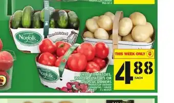 Food Basics Field Tomatoes, White Potatoes offer