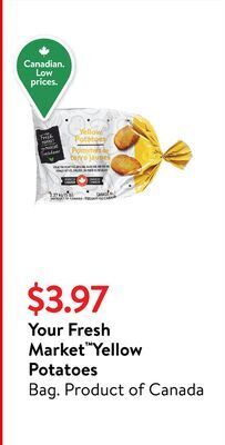 Walmart Your fresh market™ yellow potatoes offer