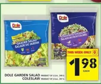 Food Basics Dole Garden Salad offer