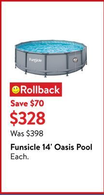 Walmart Funsicle 14' oasis pool offer