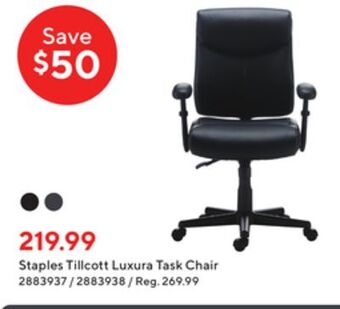 Staples Staples tillcott luxura task chair offer