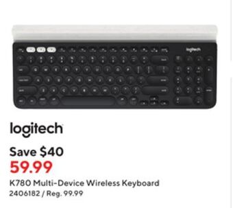 Staples Logitech k780 multi-device wireless keyboard offer