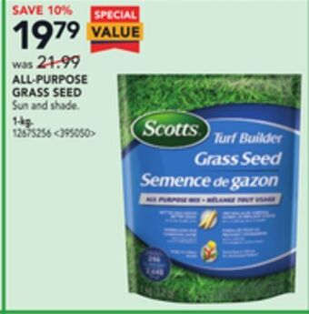 Lowe's Scotts all-purpose grass seed offer