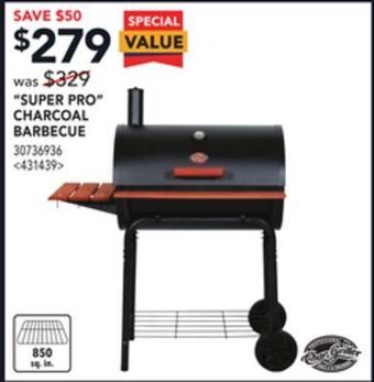 Lowe's Char-griller super pro charcoal barbecue offer