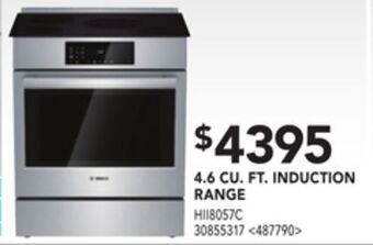 Lowe's Bosch 4.6 cu. ft. induction range offer