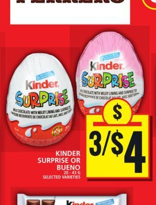 Food Basics Kinder surprise or bueno offer