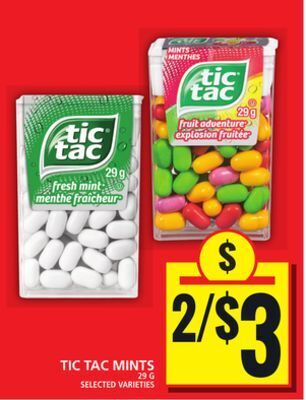 Food Basics Tic tac mints offer