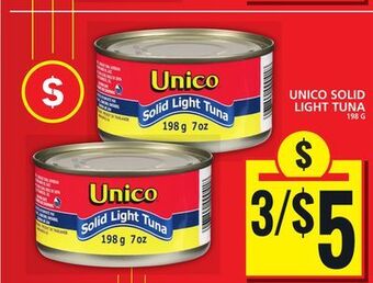 Food Basics Unico solid light tuna offer