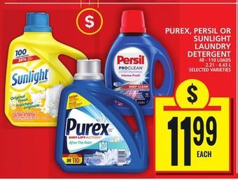 Food Basics Purex, persil or sunlight laundry detergent offer