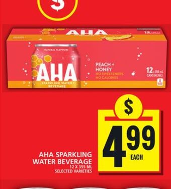 Food Basics Aha sparkling water beverage offer