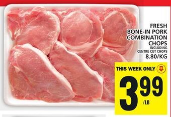 Food Basics Fresh bone-in pork combination chops offer
