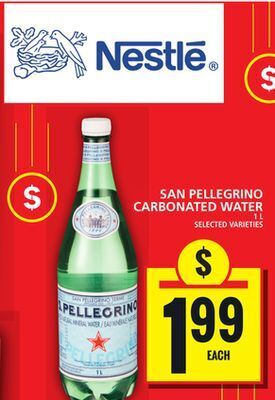 Food Basics San pellegrino carbonated water offer