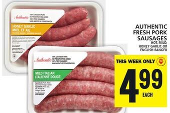 Food Basics Authentic fresh pork sausages offer