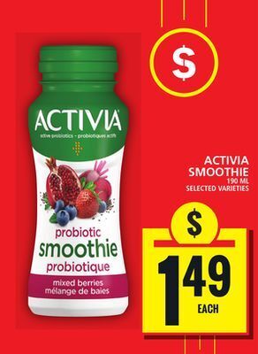 Food Basics Activia smoothie offer