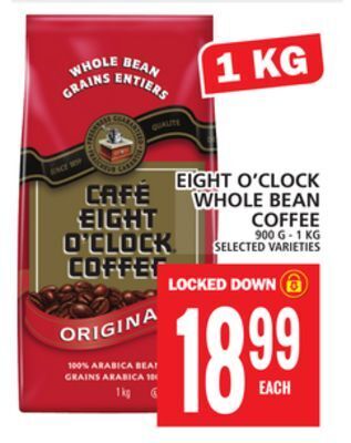 Food Basics Eight o'clock whole bean coffee offer