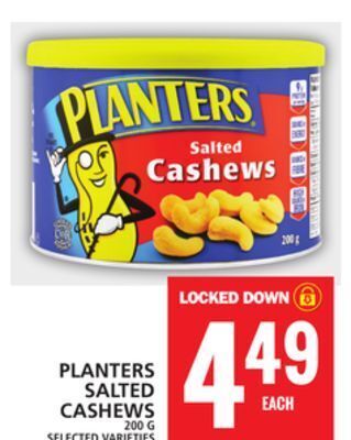 Food Basics Planters salted cashews offer
