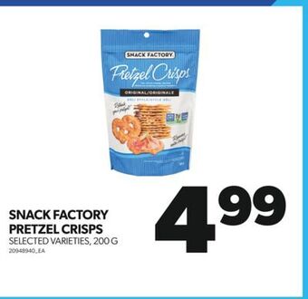 Real Canadian Superstore Snack factory pretzel crisps, 200 g offer
