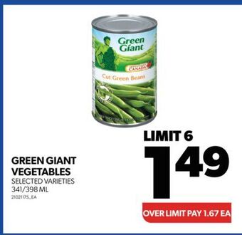 Real Canadian Superstore Green giant vegetables, 341/398 ml offer