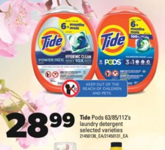 Real Canadian Superstore Tide pods 63/85/112's laundry detergent offer