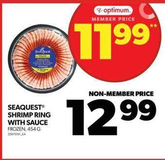 Real Canadian Superstore Seaquest® shrimp ring with sauce, 454 g offer
