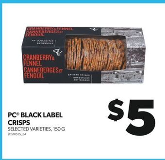 Real Canadian Superstore Pc® black label crisps, 150 g offer