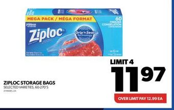 Real Canadian Superstore Ziploc storage bags, 60-270's offer
