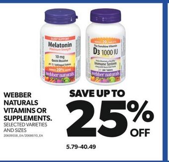 Real Canadian Superstore Webber naturals vitamins or supplements. offer