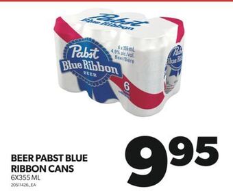 Real Canadian Superstore Beer pabst blue ribbon cans, 6x355 ml offer