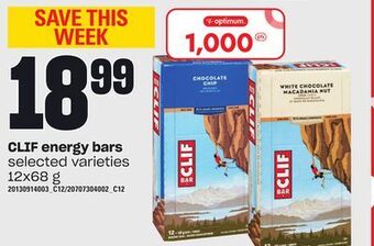 Loblaws Clif energy bars 12x68 g offer