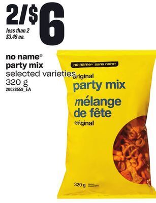 Loblaws No name party mix 320 g offer