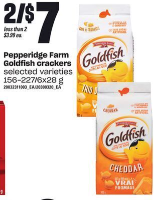 Loblaws Pepperidge farm goldfish crackers offer