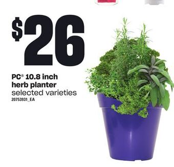 Loblaws Pc 10.8 inch herb planter offer