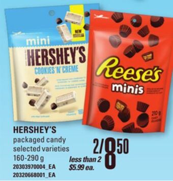 Loblaws Hershey's packaged candy 160-290 g offer