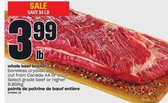 Independent Grocer Whole beef brisket offer