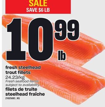 Independent Grocer Fresh steelhead trout fillets offer