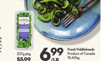 Longo's Fresh fiddleheads offer