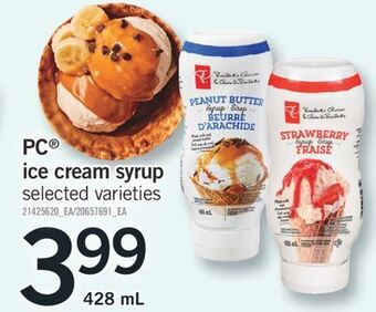 Fortinos Pc® ice cream syrup, 428 ml offer