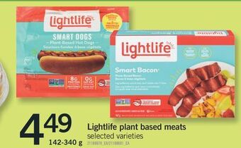 Fortinos Lightlife plant based meats, 142-340 g offer