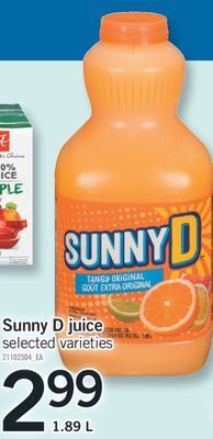 Fortinos Sunny d juice, 1.89 l offer