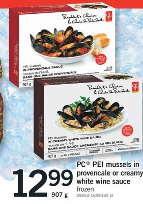 Fortinos Pc® pei mussels in provencale or creamy white wine sauce, 907 g offer