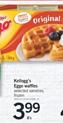 Fortinos Kellogg's eggo waffles, 8's offer