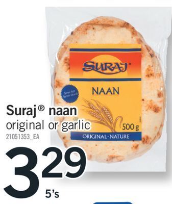 Fortinos Suraj® naan, 5's offer