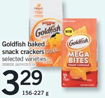 Fortinos Goldfish baked snack crackers, 156-227 g offer
