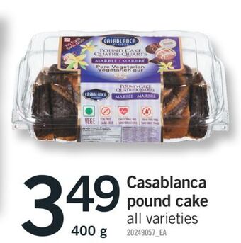 Fortinos Casablanca pound cake 400 g offer
