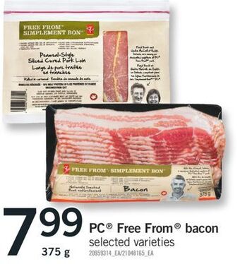 Fortinos Pc® free from® bacon , 375 g offer