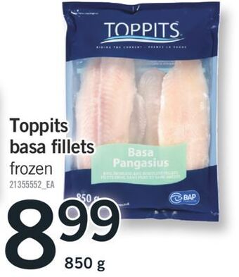 Fortinos Toppits basa fillets, 850 g offer