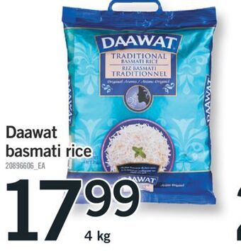 Fortinos Daawat basmati rice, 4 kg offer