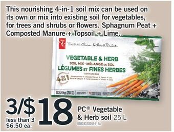 Fortinos Pc® vegetable & herb soil, 25 l offer