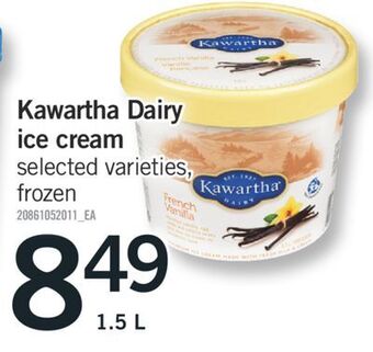 Fortinos Kawartha dairy ice cream, 1.5 l offer