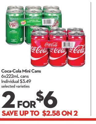 Longo's Coca-cola mini cans offer